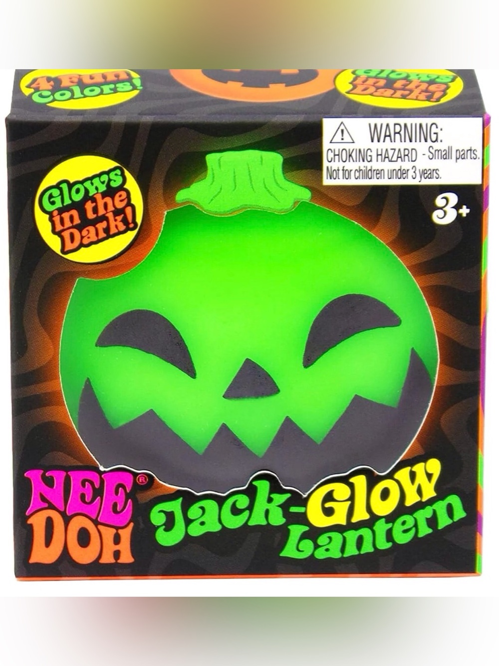 NeeDoh Halloween Jack-Glow Pumpkin Lantern Toy - Green